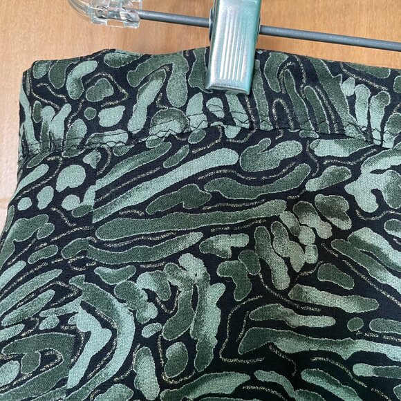 Devonshire Cream Green Swirl Golden Sparkle Pattern Blazer and Skirt AS-IS - Picture 11 of 14